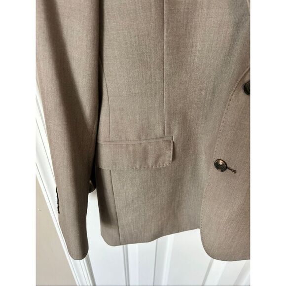 J. ferrar light brown blazer jacket slim fit two cotton size 40R - Picture 2 of 6